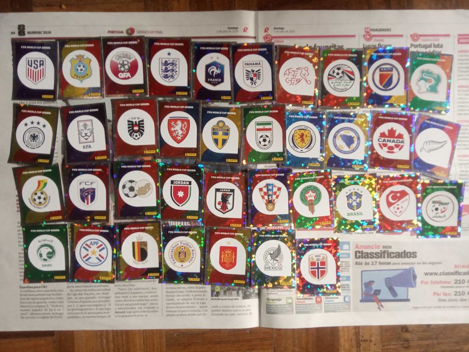 37 Emblemas das equipas. Mundial 2026