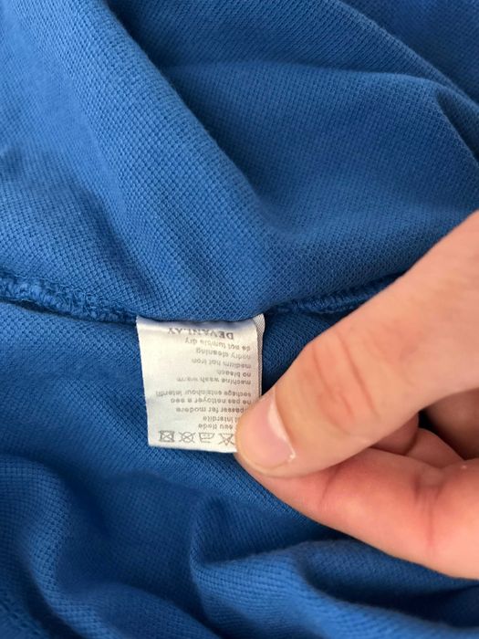 Niebieska męska koszulka polo - LACOSTE - M/L - OKAZJA