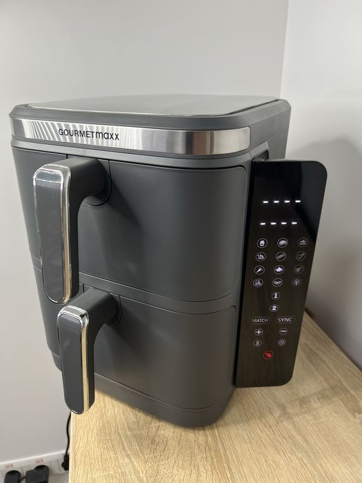 Потужний аерогриль GOURMETmaxx 2×5 л з сенсорним дисплеєм