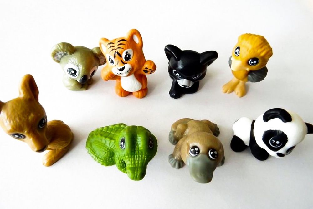 Conjunto 2 Mini Figuras MPG brindes Ovo Kinder Surpresa 2013 Natoons