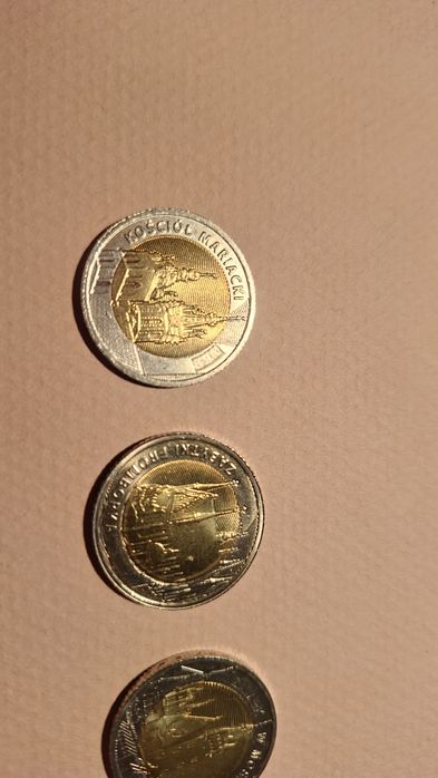 5 zł Zamek w Mosznej + Mariacki + Frombork MENNICZE