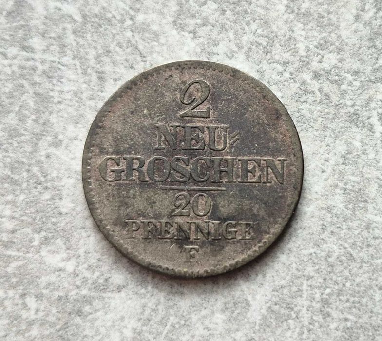 117) NIEMCY srebro - 2 Neu Groschen - 1854 r.