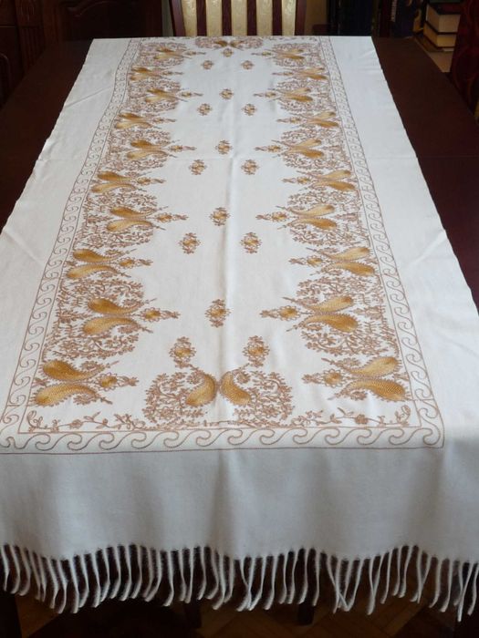 Kaszmirowy stylowy nowy duży szal klasy Willi