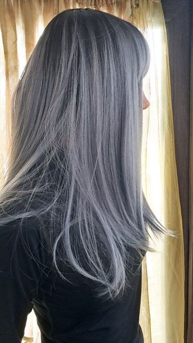 Sleek парик на сетке омбре.Аниме, панк.