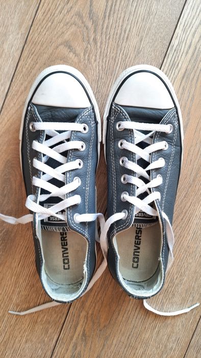 Converse 39  skórzane trampki szare