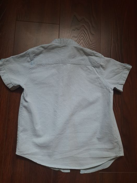 Рубашка летняя с круглым воротником, рубашка с коротким рукавом 4 года