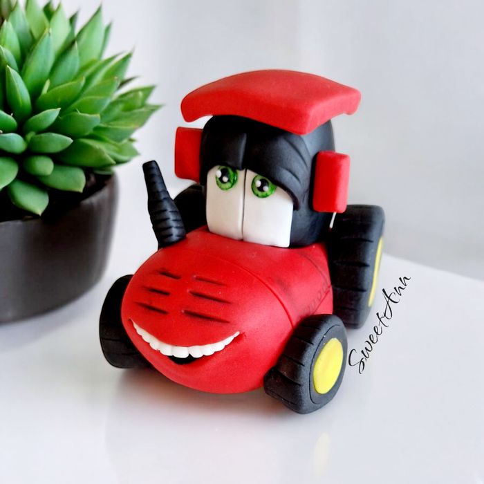 Traktor figurka dekoracja na tort