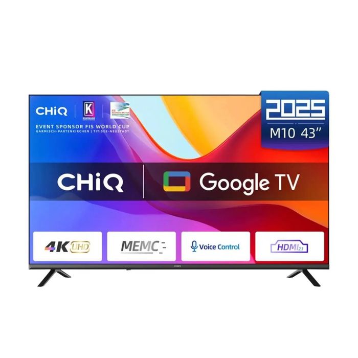 Телевізор CHiQ U43M10V 43″ 4K UHD Google TV HDR10 Wi-Fi Chromecast 60 Гц