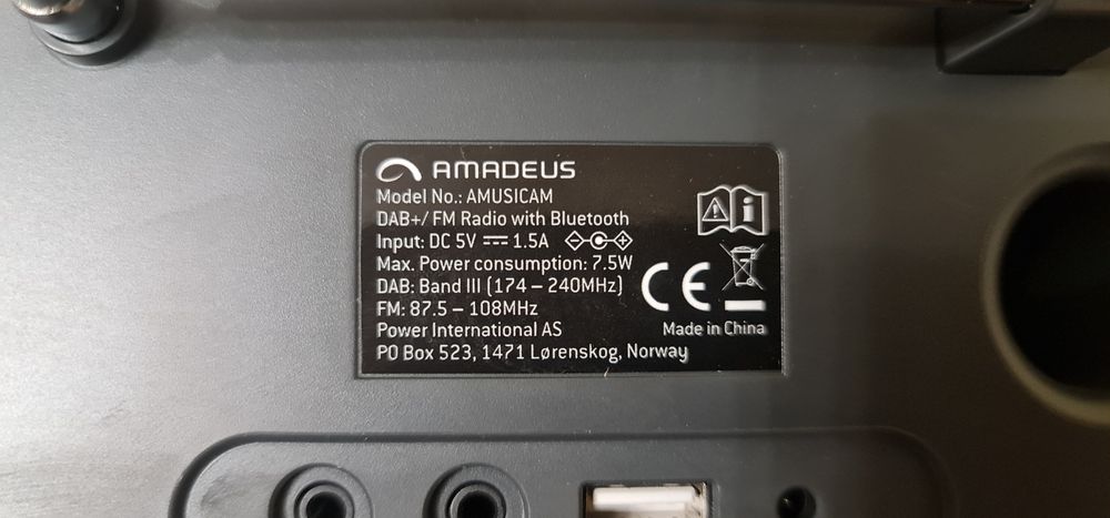 Radio amadeus DAB+ fm Usb kolorowy wyświetlacz