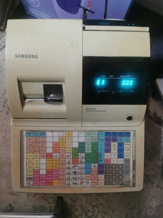 Caixa Registadora Eletrónica Samsung ER-5100 (com Gaveta e Chaves)