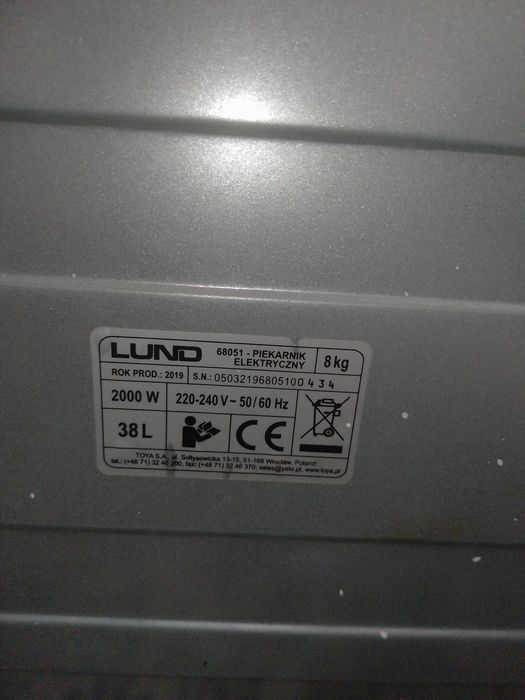 Piekarnik Lund.2000W