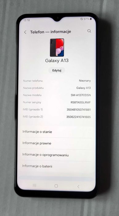 Samsung Galaxy A13  4/64GB - SM-A137F dual sim