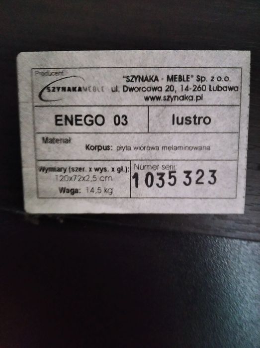 Lustro 120 cm venge