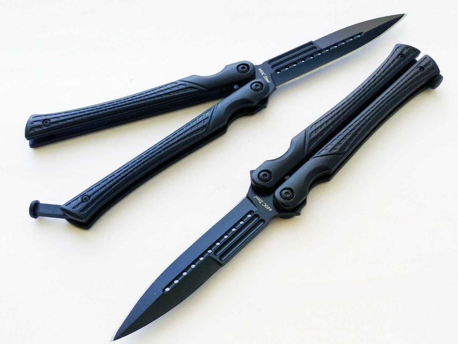 Ніж балісонг бабочка Grand Way 1067 P-B (black paint) Нож
