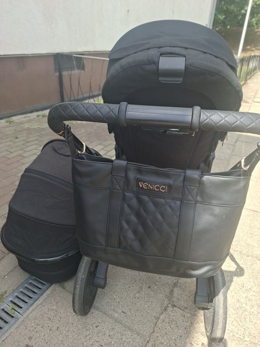 Wózek 3w1 Venicci Tinum SE Stylish Black (Stan Dobry) + Avionaut Cosmo