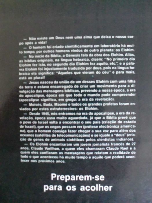 A mensagem dada pelos Extraterrestres
de Claude Vorilhon " Raël"