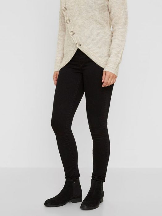 Jeansy ciążowe skinny czarne Mamalicious 29/32