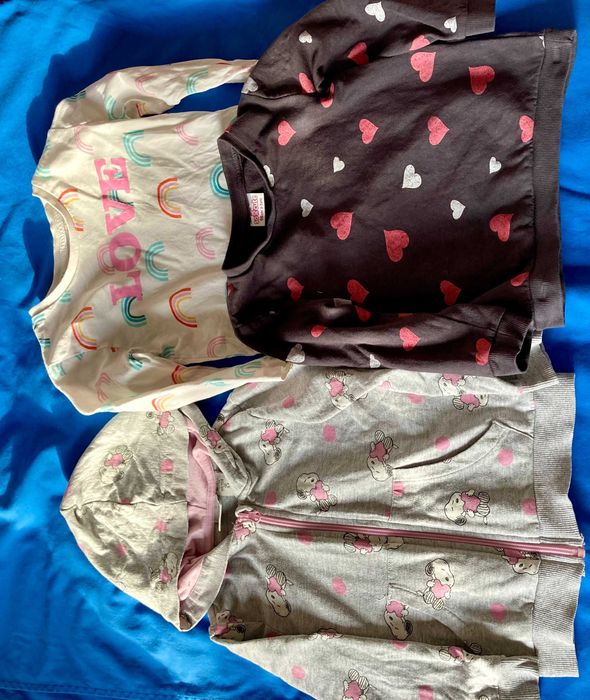 Bluzy, bluzki, spodenki dla dziewczynki 92/98 cm,2/3 lata