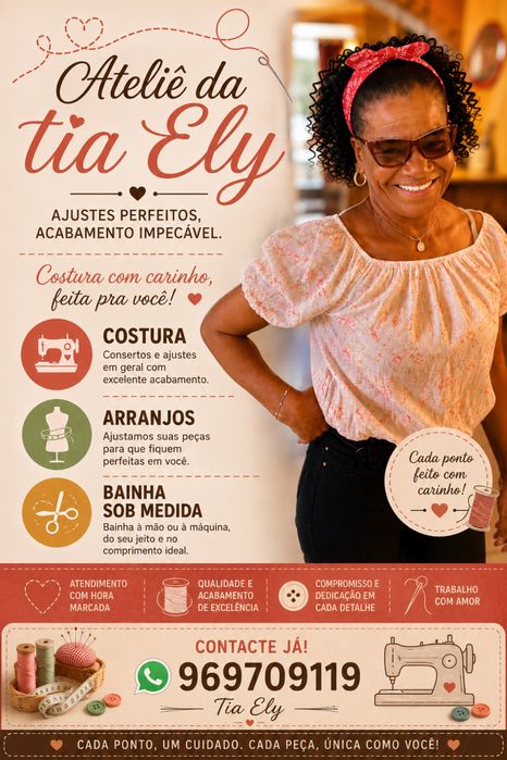 Costura e arranjos sob medida