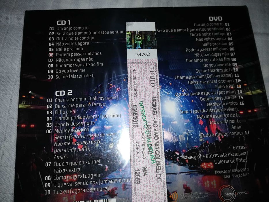 mickael carreira (ao vivo no coliseu de lisboa) ed especial 2CDs + DVD