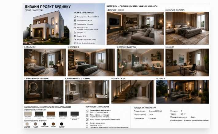 продажа сучасного  будинку 178 м² на 10 сотках • Гатне • 5 хв до Києва