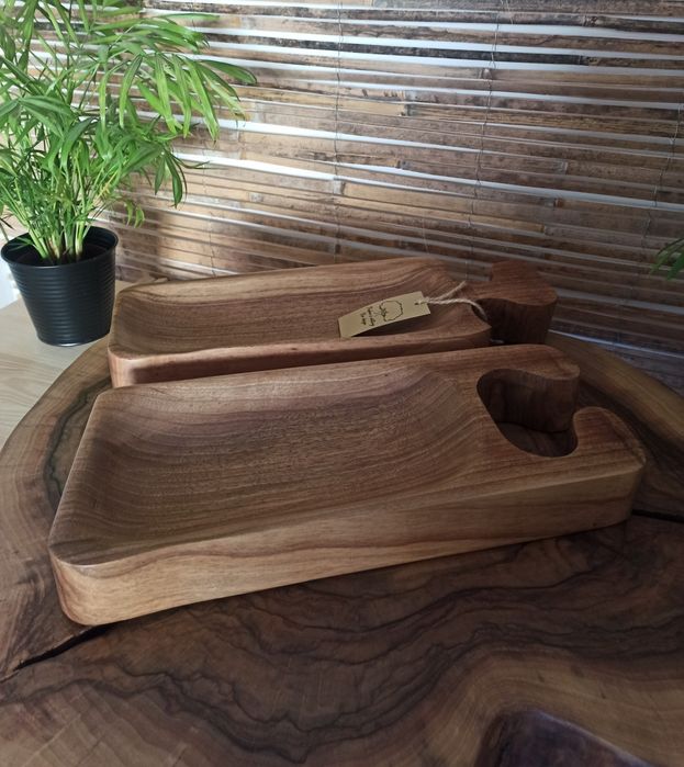 dekoracyjna deska do serwowania, rękodzieło z drzewa orzecha włoskiego