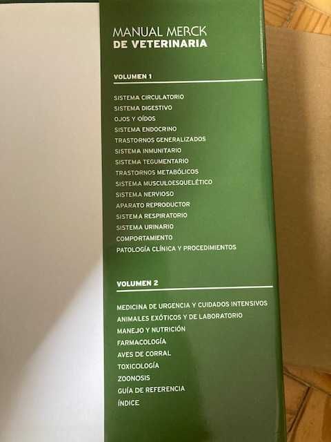 2 volumes Manual Merck de veterinária