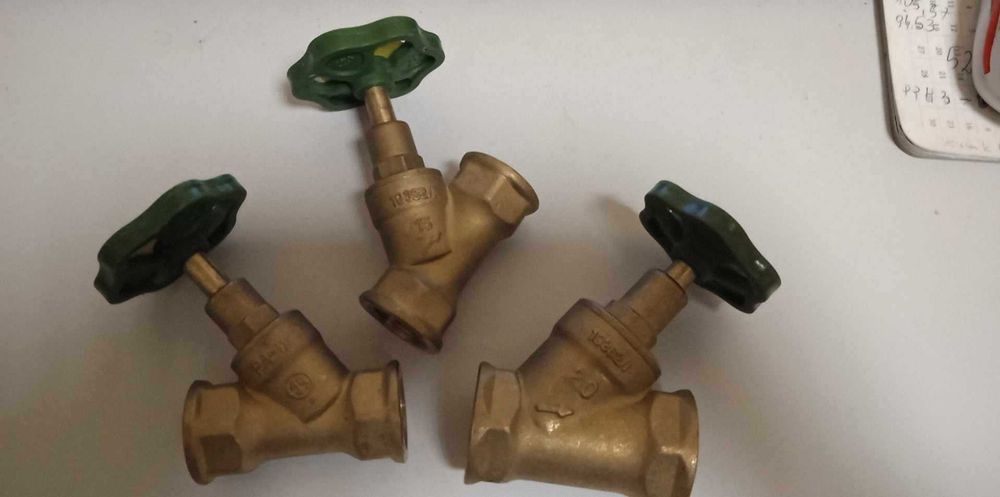 Zawór mosiężny skośny nowy opis 1/2 3/4 schlosser