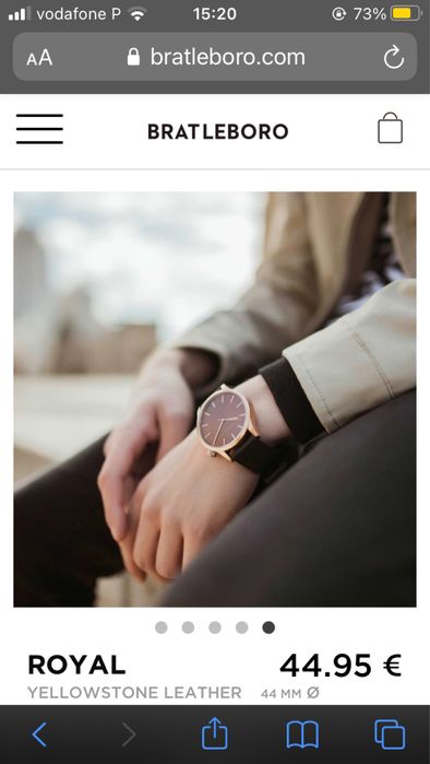 Relógio Bratleboro Royal Dourado 44mm