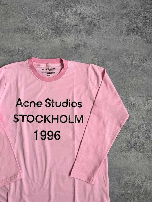 Рожевий Лонгслів ACNE Studios з бірками (STOCKHOLM 1996)