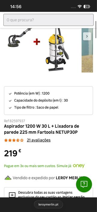 Lixadora pladur + aspirador