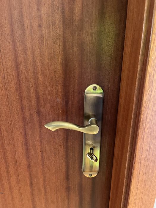 Porta interior castanho