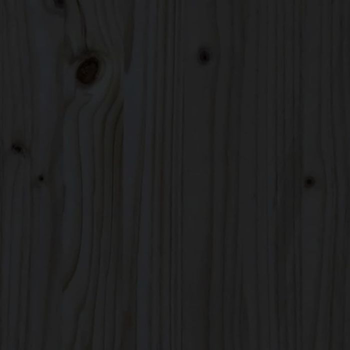 Vidaxl Stół Roboczy, Czarny, 140X50X80 Cm, Lite Drewno Sosnowe