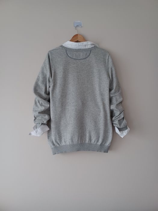 Bawełniany sweterek casual L szary minimalistyczny Peack Performance