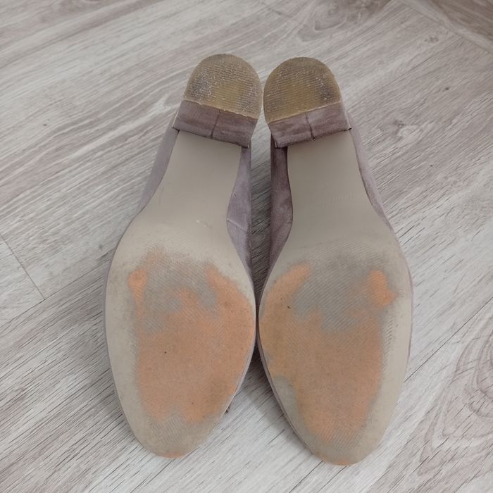 Buty damskie beżowe obcas słupek 39