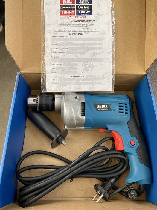 Дрель редукторна Зеніт ЗДП-13/1260 Профи