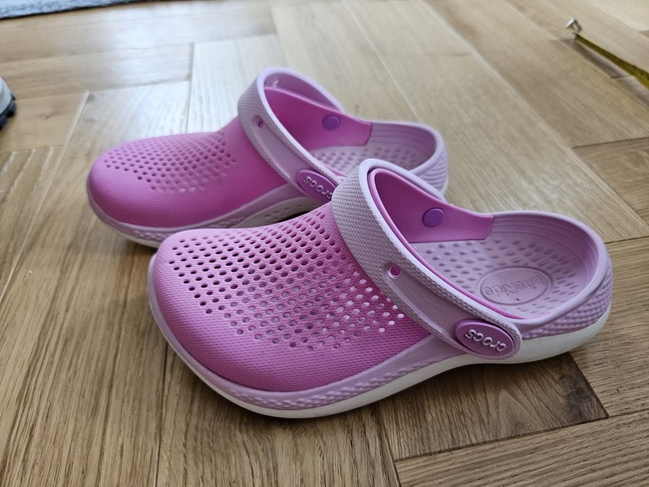 Crocs r.33/34, J2, Różowe,  LiteRide