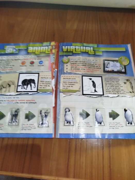 Caderneta de cromos dos Animais.