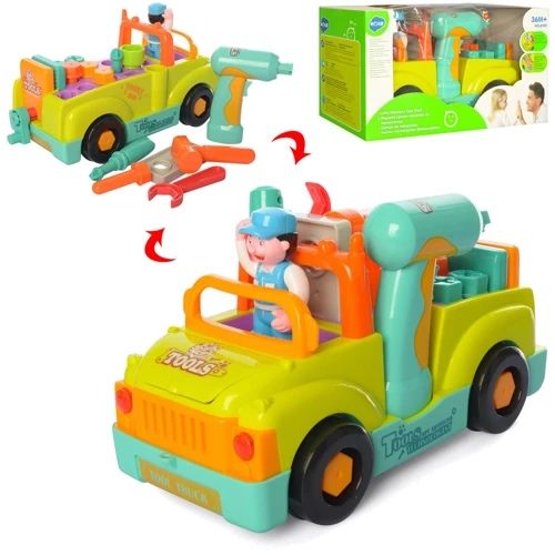 Машинка Конструктор з інструментами Музична, Світло, відчин капот