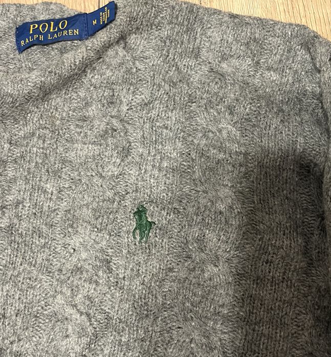 Sweterek ralph lauren szary
