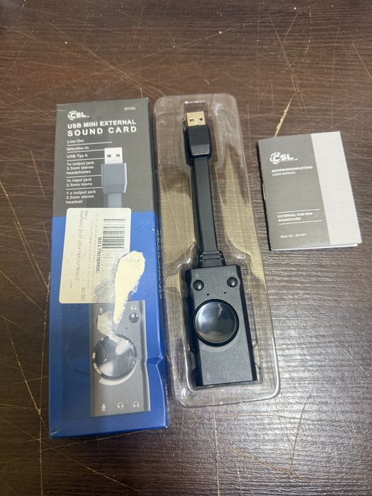 CSL - USB mini karta dźwiękowa zewnętrzna - wirtualne Surround