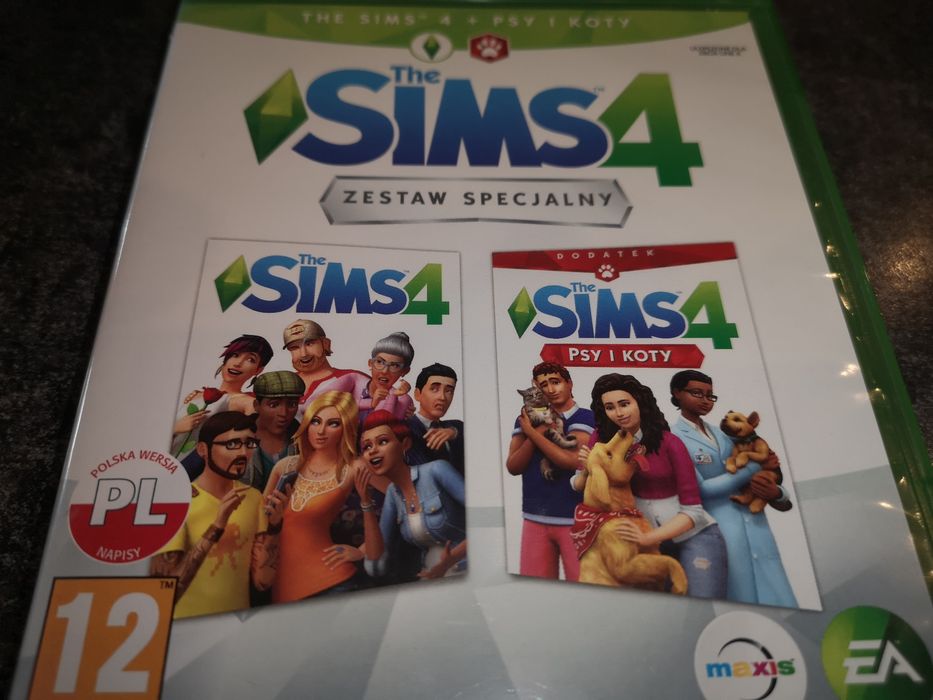 SIMS 4 Zestaw Specjalny (+dodatek PSY i KOTY) XBOX ONE gra PL rzadkość