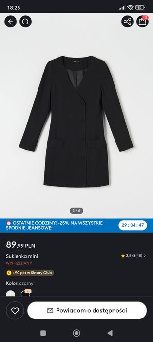 Marynarkowa sukienka XL