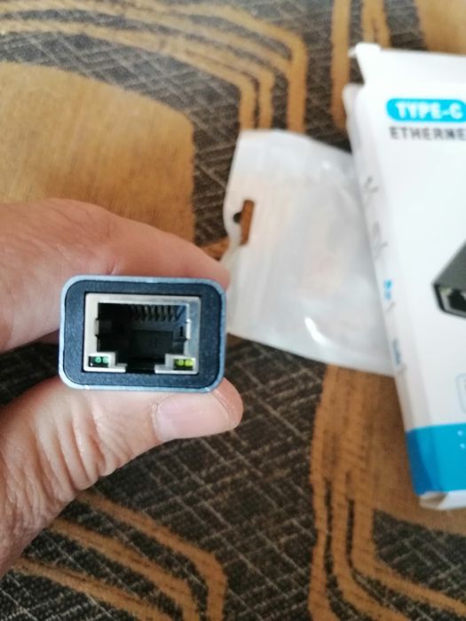 adapter Ethernet typu C nowy prędkości 10/100/1000 Mbps.