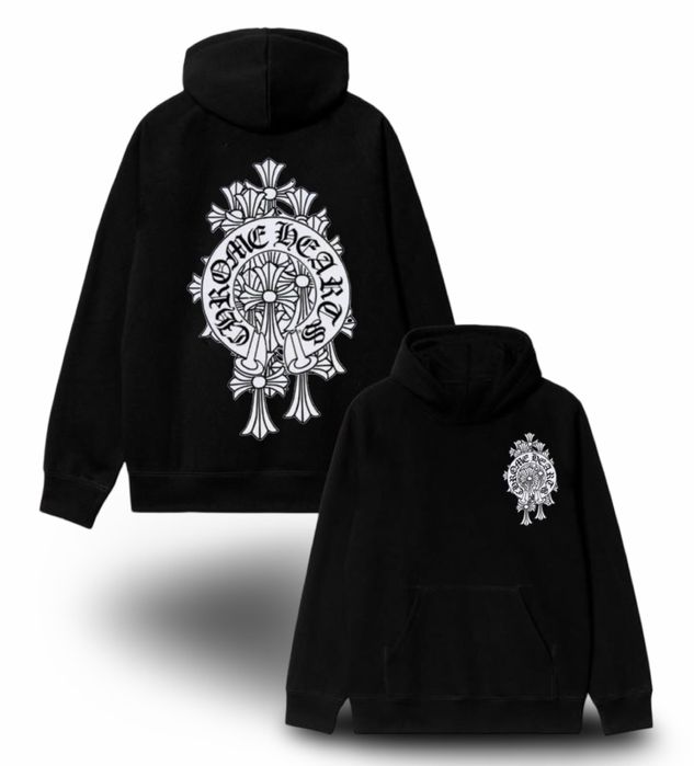 Худи Chrome Hearts x Bape Logo унисекс Хром Хартс с крестам толстовка