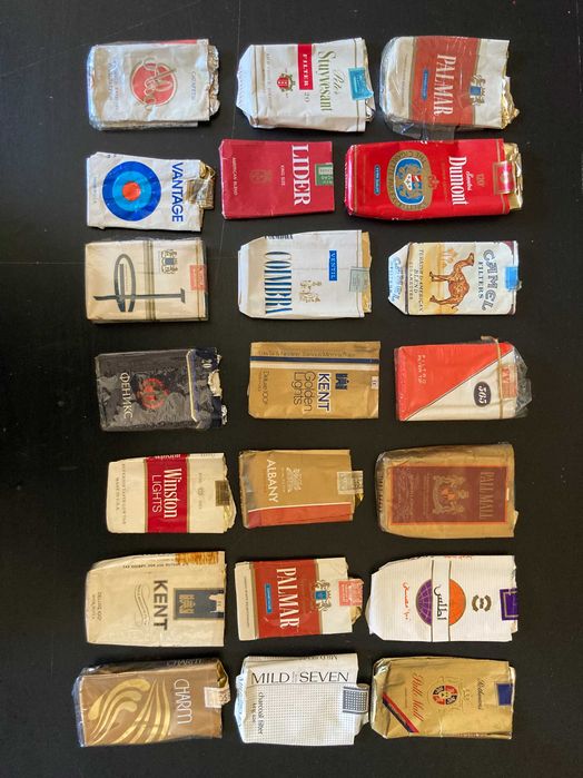 Coleção de Maços de Tabaco Vazios, anos 1980/90 vintage