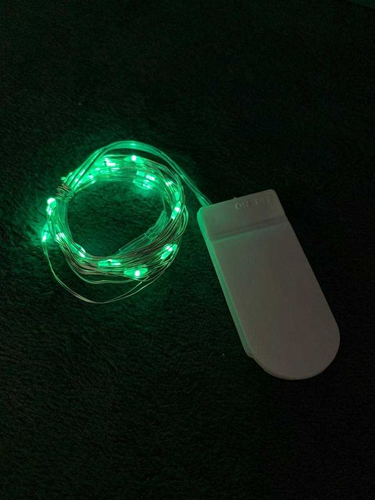 Гірлянда на батарейках 1 метр 10 LED різні кольори гирлянда герлянда