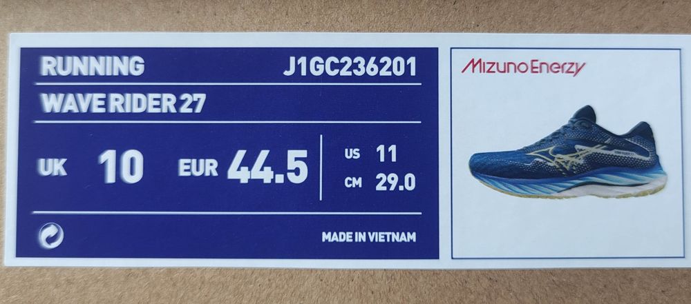 Кросівки для бігу Mizuno Wave Rider 27 Amsterdam