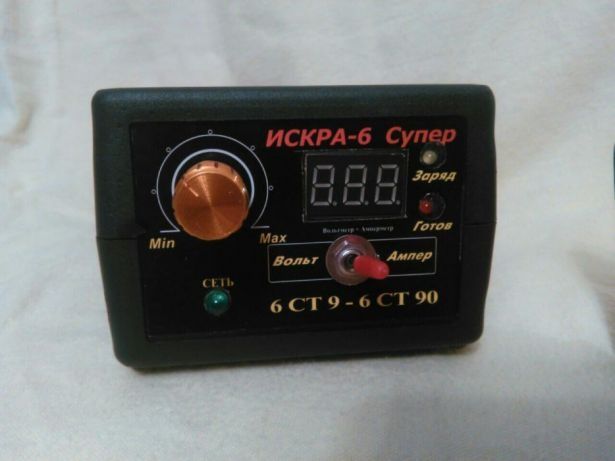 Авто-Мото зарядное устройство Искра Супер (импульсная-,цифровая)