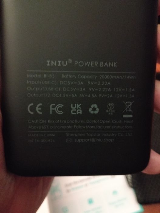 Powerbank INIU 20000 mAh
